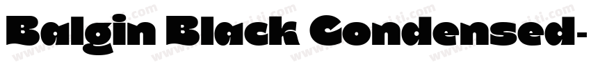 Balgin Black Condensed字体转换